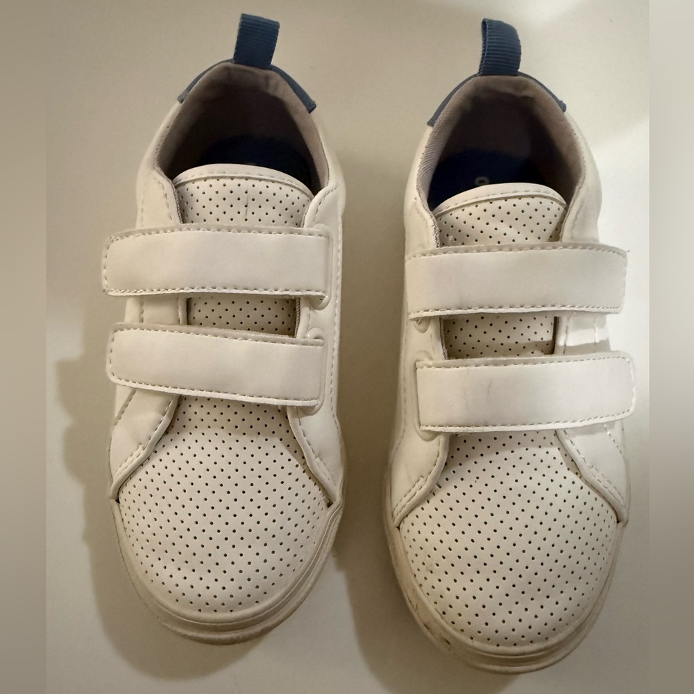 Kids White Velcro Sneakers